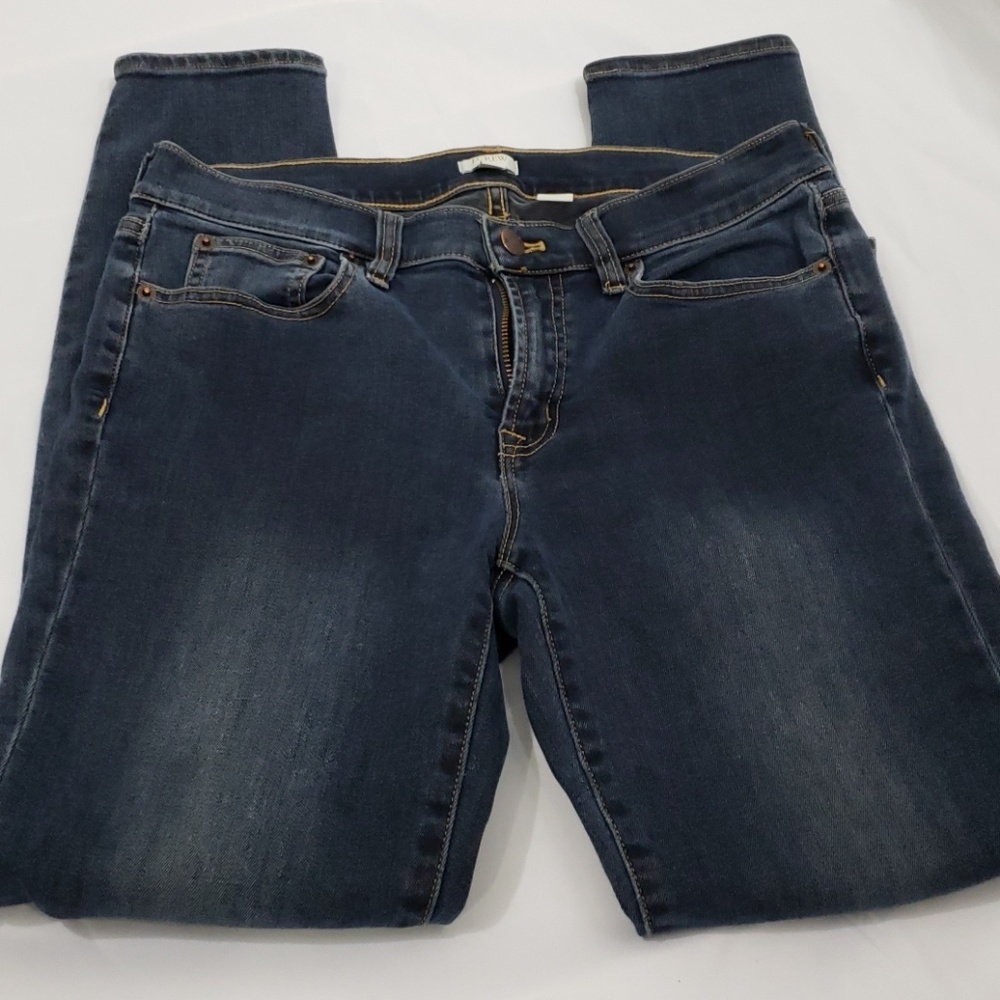 J. Crew stretch skinny jeans.